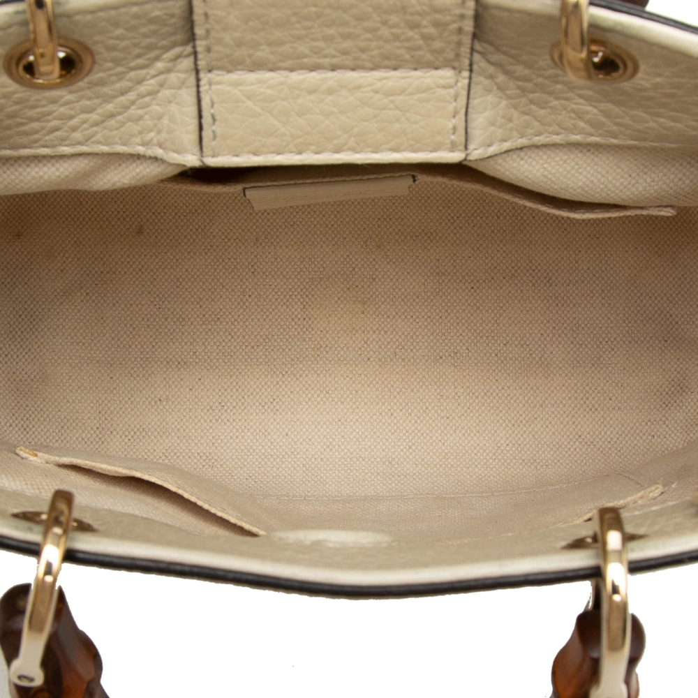 Pre-Loved Gucci Mini Calfskin Bamboo Shopper Satchel - Picture 4 of 8